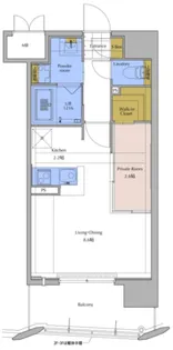 ネストピア東比恵駅前【6階】の間取り