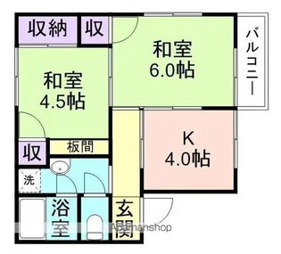コーポ堀川【2階】の間取り