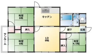 神奈川県横須賀市船越町4【一戸建】の間取り