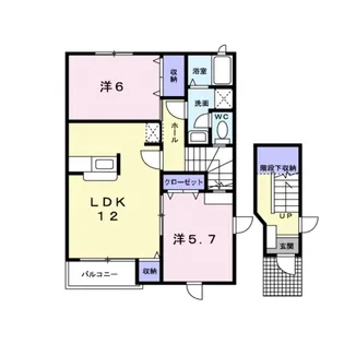 リュミエール・エスト B【2階】の間取り