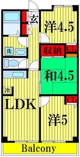 大師グリーンプラザ【5階】の間取り