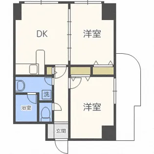 ダイアパレス琴似第三【6階】の間取り