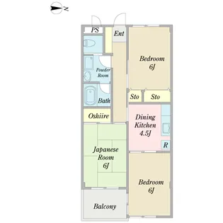 フジサニーハイツ【3階】の間取り