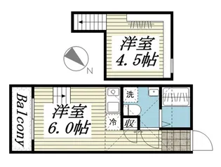 Akari habite B棟【1階】の間取り