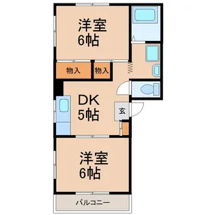 アイエスマンション【2階】の間取り