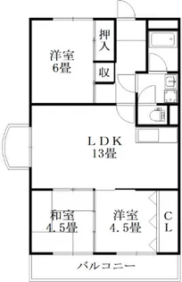 徳島県徳島市北沖洲2【マンション】の間取り