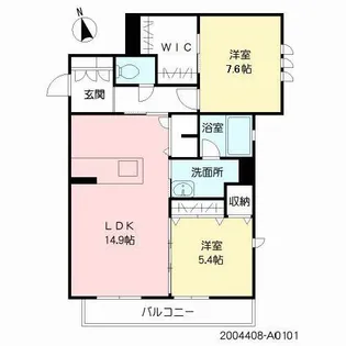 シャーメゾン江津湖【1階】の間取り