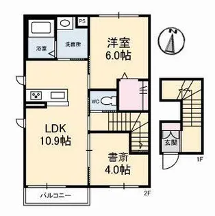 シャーメゾン西則末【2階】の間取り