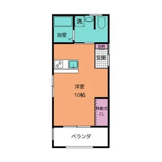 西条町コーポ【1階】の間取り
