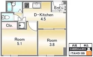 中野東豊マンション【2階】の間取り