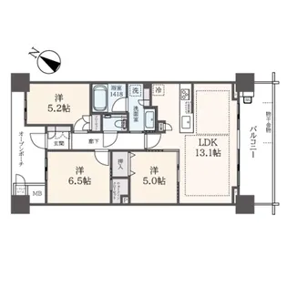 プラウドタワー相模大野【14階】の間取り