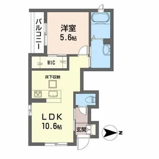 ドゥリエール【1階】の間取り