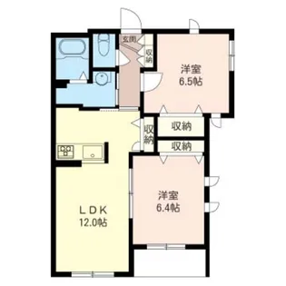 フェリシード【1階】の間取り