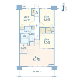 ル・サンク馬込【9階】の間取り