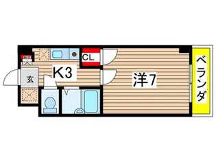 フルリール沖西【3階】の間取り