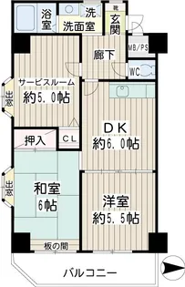 サウスピアコート【5階】の間取り