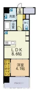 ブレス唐人町駅前【10階】の間取り