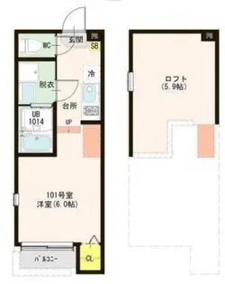 ハーモニーテラスNT【1階】の間取り