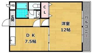 サンシャーリー【1階】の間取り