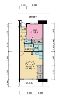 URアーベイン東那珂【3階】の間取り