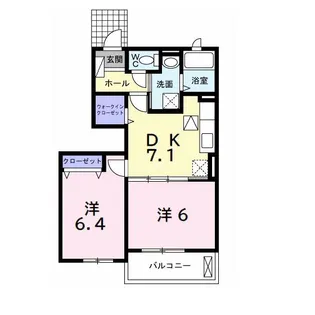 サンフェアリー【1階】の間取り