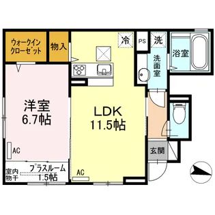 Una casa hinotani【1階】の間取り