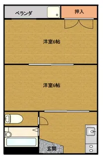 ロイヤルコーポ【2階】の間取り