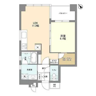 コスモリード日本橋水天宮【旧:ルクレ日本橋蛎殻町】【3階】の間取り