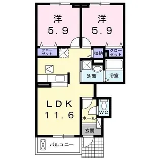 パレットB【1階】の間取り