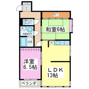 ハイム江端【3階】の間取り