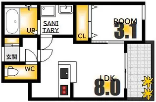 acotto舟入【3階】の間取り
