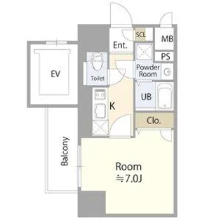 エスリード大須デュオ【4階】の間取り