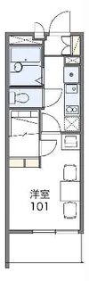 レオパレスミシマ【2階】の間取り