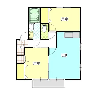 アドラブールフカヤツ【1階】の間取り