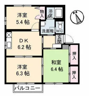 シャーメゾン宮崎【1階】の間取り