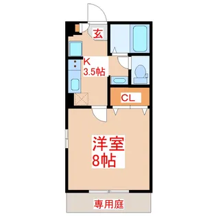 モナリエプライズ B棟【1階】の間取り