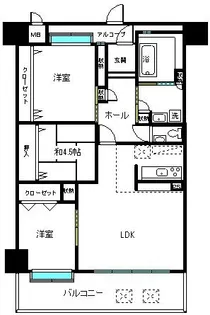 アーデントクレイル山の口【6階】の間取り