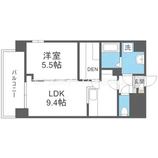 パークス堺筋本町【8階】の間取り