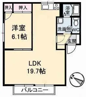 ウィンディア南蔵王 A棟【2階】の間取り
