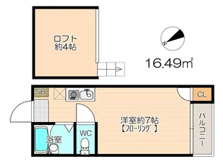 サンブライト吉塚東【2階】の間取り