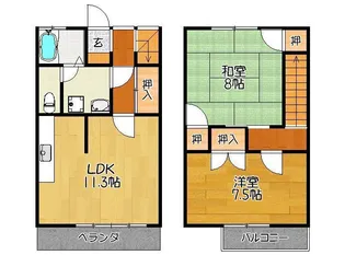 エムハイツ B棟の間取り