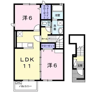 ラシュレII【2階】の間取り