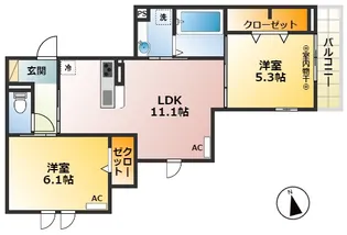 アセットコート新川【3階】の間取り