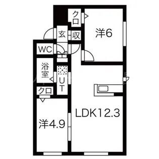 クレアメゾン南平岸【2階】の間取り