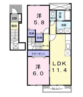 サニー・ハウス【2階】の間取り
