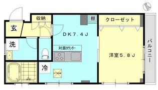 ノッティングヒル【1階】の間取り