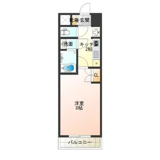 AXIS天神ノ森【4階】の間取り