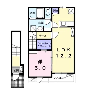 プラシード鶴江【2階】の間取り