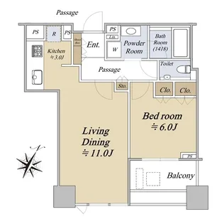 シティタワー有明【12階】の間取り