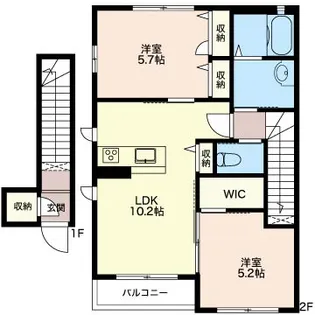 クエストコート【2階】の間取り